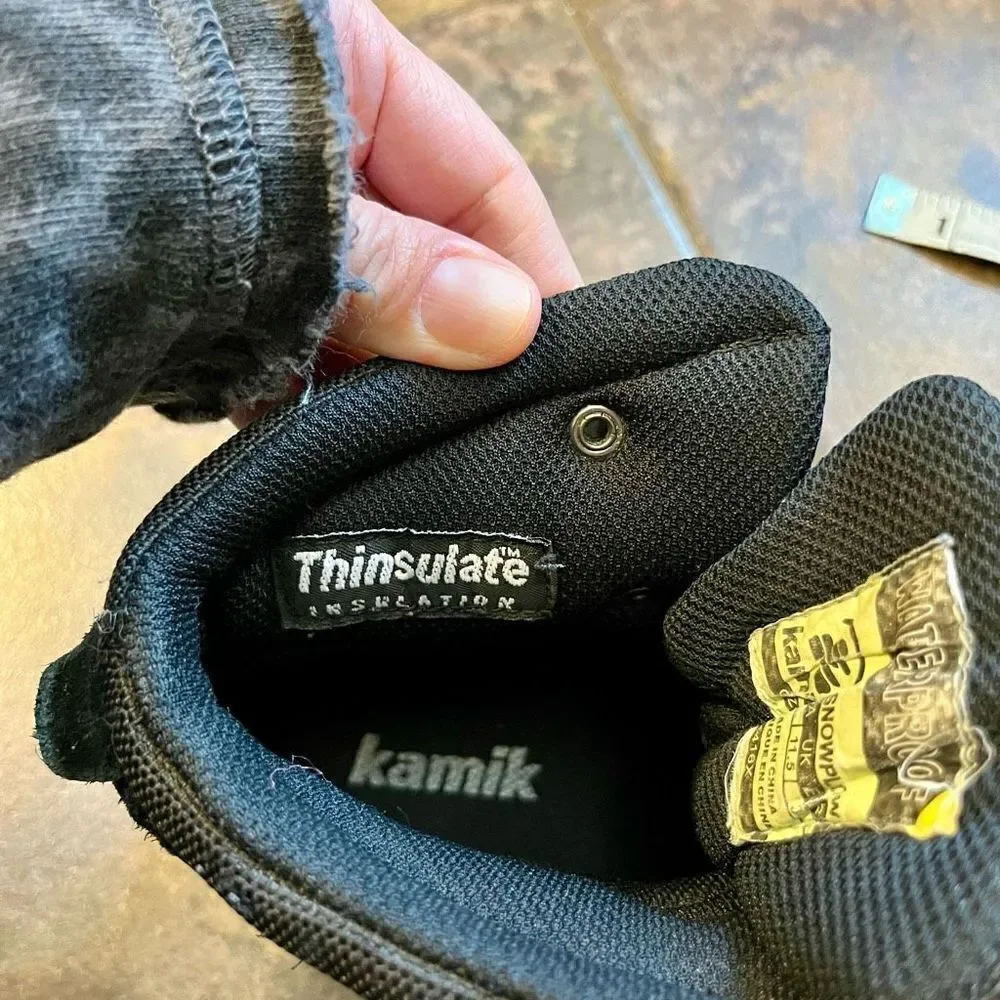 Kamik SnowPlow Black Waterproof Insulated Boots Size 2